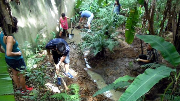 2015-05-03 Mutirão neas Nascntes do Iquiririm - lado de dentro da USP